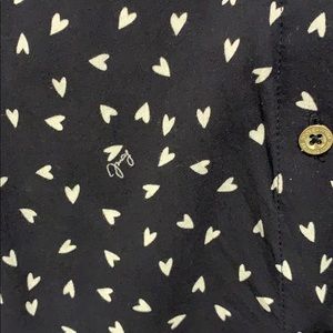 Juicy Couture Tops - Juicy couture black with hearts pullover blouse M Juicy Couture Tops - Juicy couture black with hearts pullover blouse M
